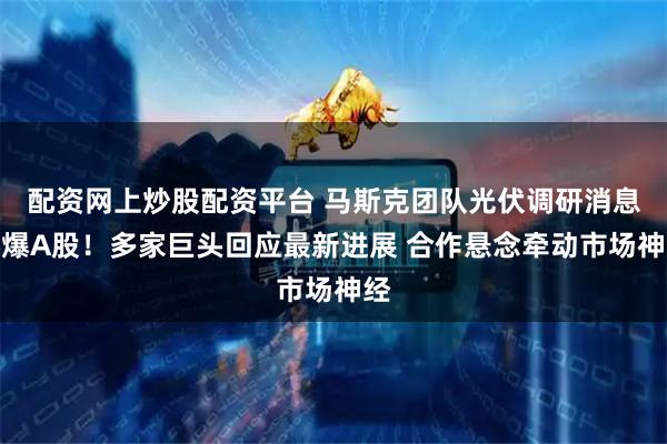 配资网上炒股配资平台 马斯克团队光伏调研消息引爆A股！多家巨头回应最新进展 合作悬念牵动市场神经